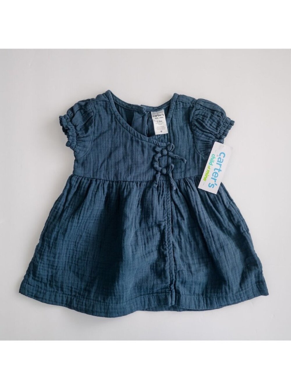 Carter’s Child of Mine Gauze Dress 3-6M NWT Blue Cotton Dress